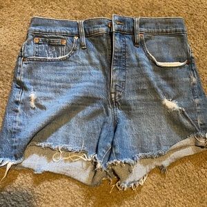 Madewell high rise denim shorts